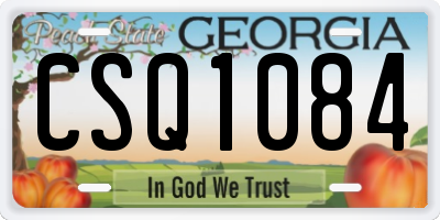 GA license plate CSQ1084