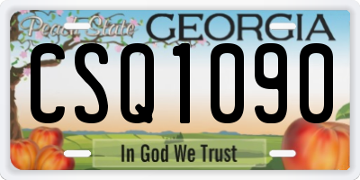 GA license plate CSQ1090