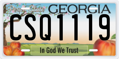 GA license plate CSQ1119