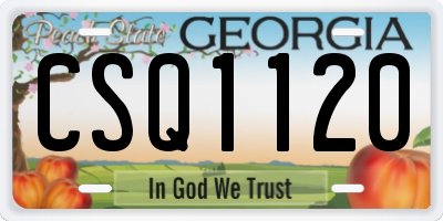 GA license plate CSQ1120