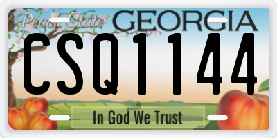 GA license plate CSQ1144