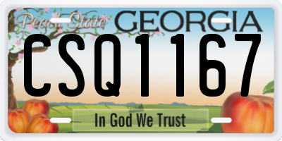 GA license plate CSQ1167