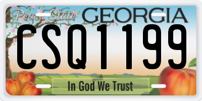 GA license plate CSQ1199