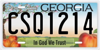 GA license plate CSQ1214
