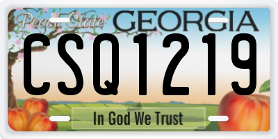 GA license plate CSQ1219