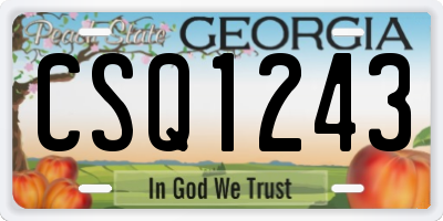 GA license plate CSQ1243