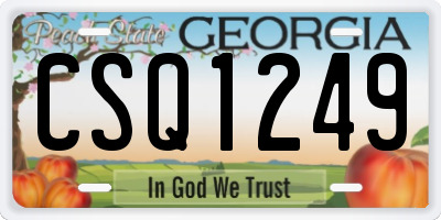 GA license plate CSQ1249