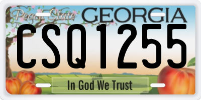 GA license plate CSQ1255