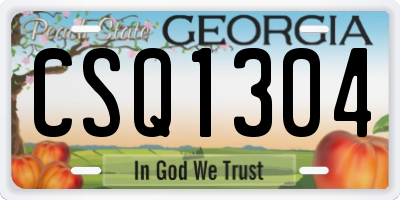 GA license plate CSQ1304