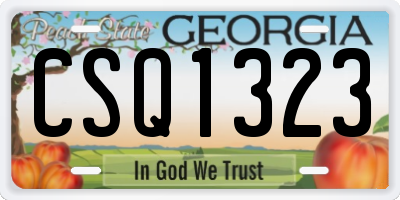 GA license plate CSQ1323