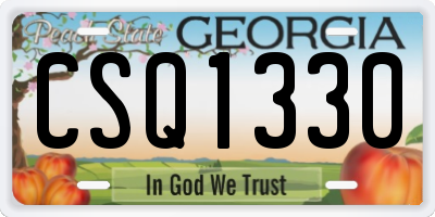 GA license plate CSQ1330