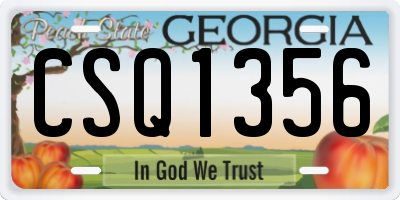 GA license plate CSQ1356