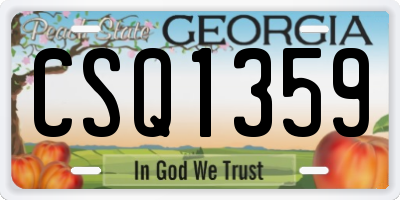 GA license plate CSQ1359