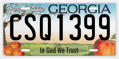 GA license plate CSQ1399