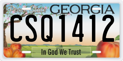 GA license plate CSQ1412