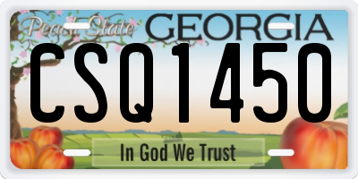 GA license plate CSQ1450