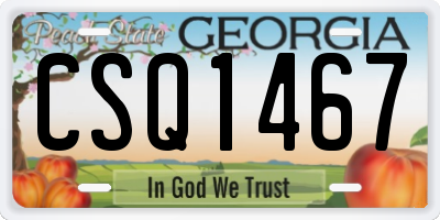 GA license plate CSQ1467