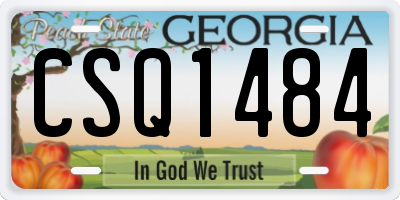 GA license plate CSQ1484