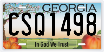 GA license plate CSQ1498