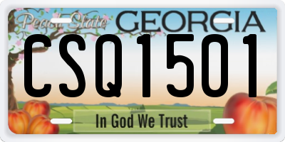 GA license plate CSQ1501