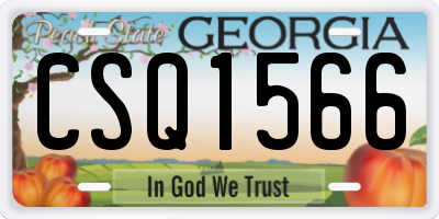 GA license plate CSQ1566