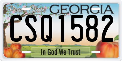GA license plate CSQ1582