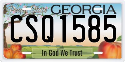 GA license plate CSQ1585