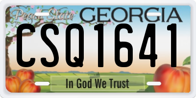 GA license plate CSQ1641