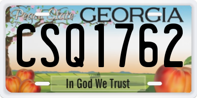 GA license plate CSQ1762