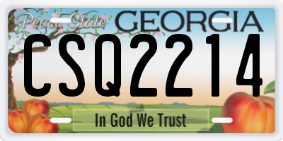 GA license plate CSQ2214