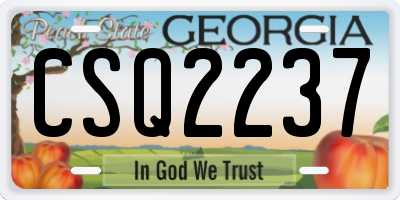 GA license plate CSQ2237