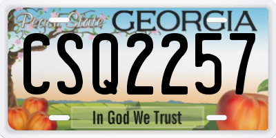 GA license plate CSQ2257