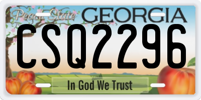 GA license plate CSQ2296