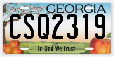 GA license plate CSQ2319