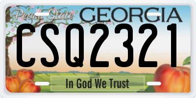 GA license plate CSQ2321