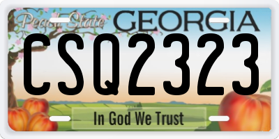 GA license plate CSQ2323
