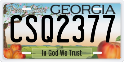 GA license plate CSQ2377