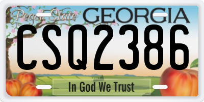 GA license plate CSQ2386