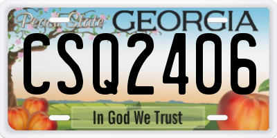 GA license plate CSQ2406