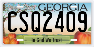 GA license plate CSQ2409