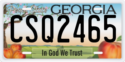 GA license plate CSQ2465