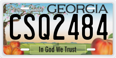 GA license plate CSQ2484