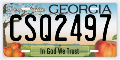 GA license plate CSQ2497