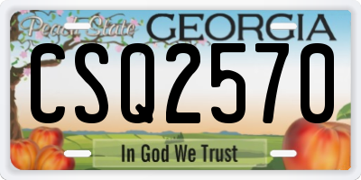 GA license plate CSQ2570