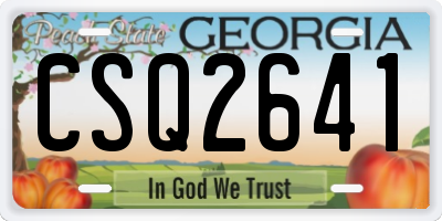 GA license plate CSQ2641