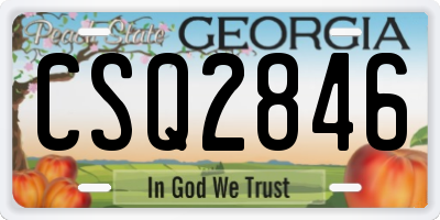 GA license plate CSQ2846