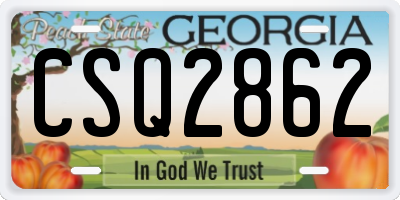 GA license plate CSQ2862
