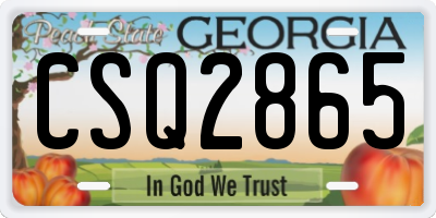 GA license plate CSQ2865