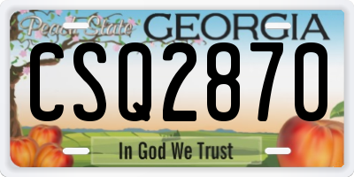 GA license plate CSQ2870