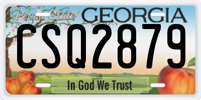 GA license plate CSQ2879